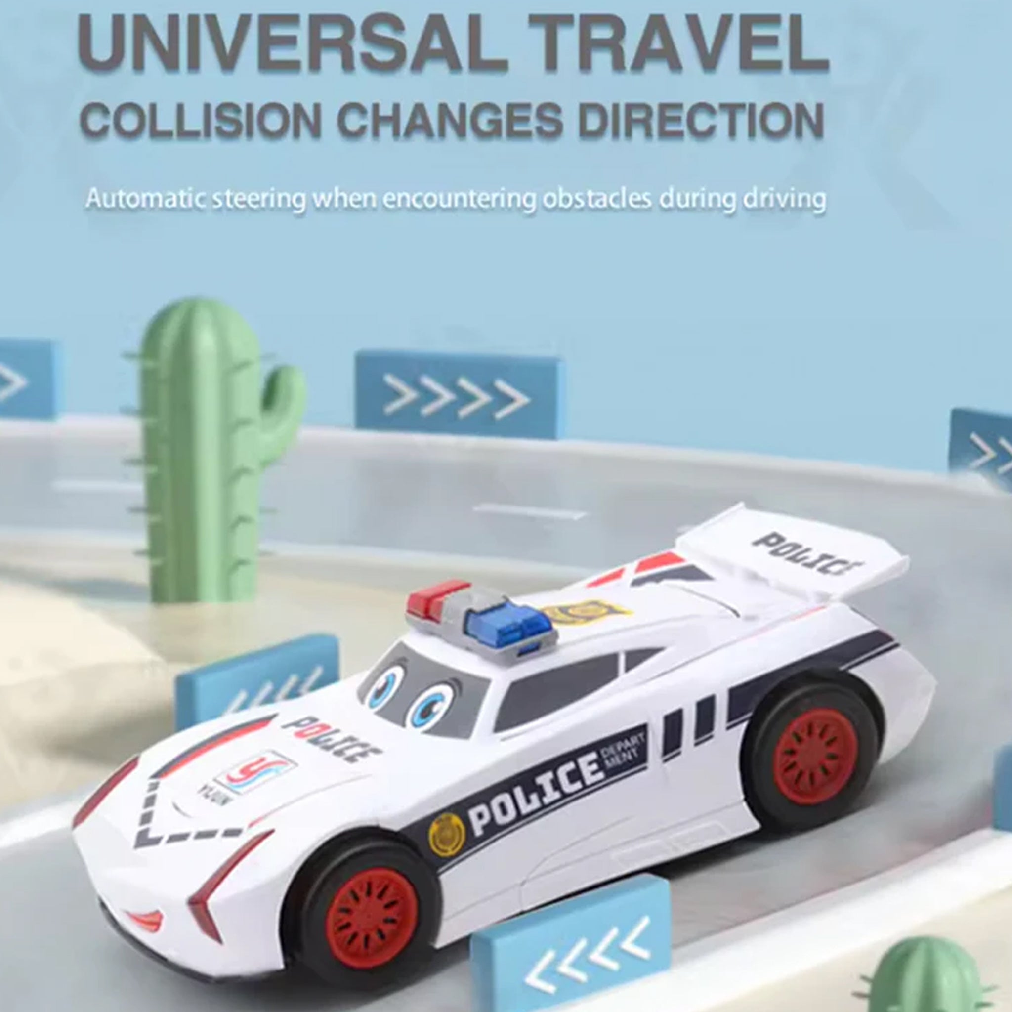 Battery Operated Transformer Police Car With Light & Music, Die-cast Model Car, Chase Value, Chase Value