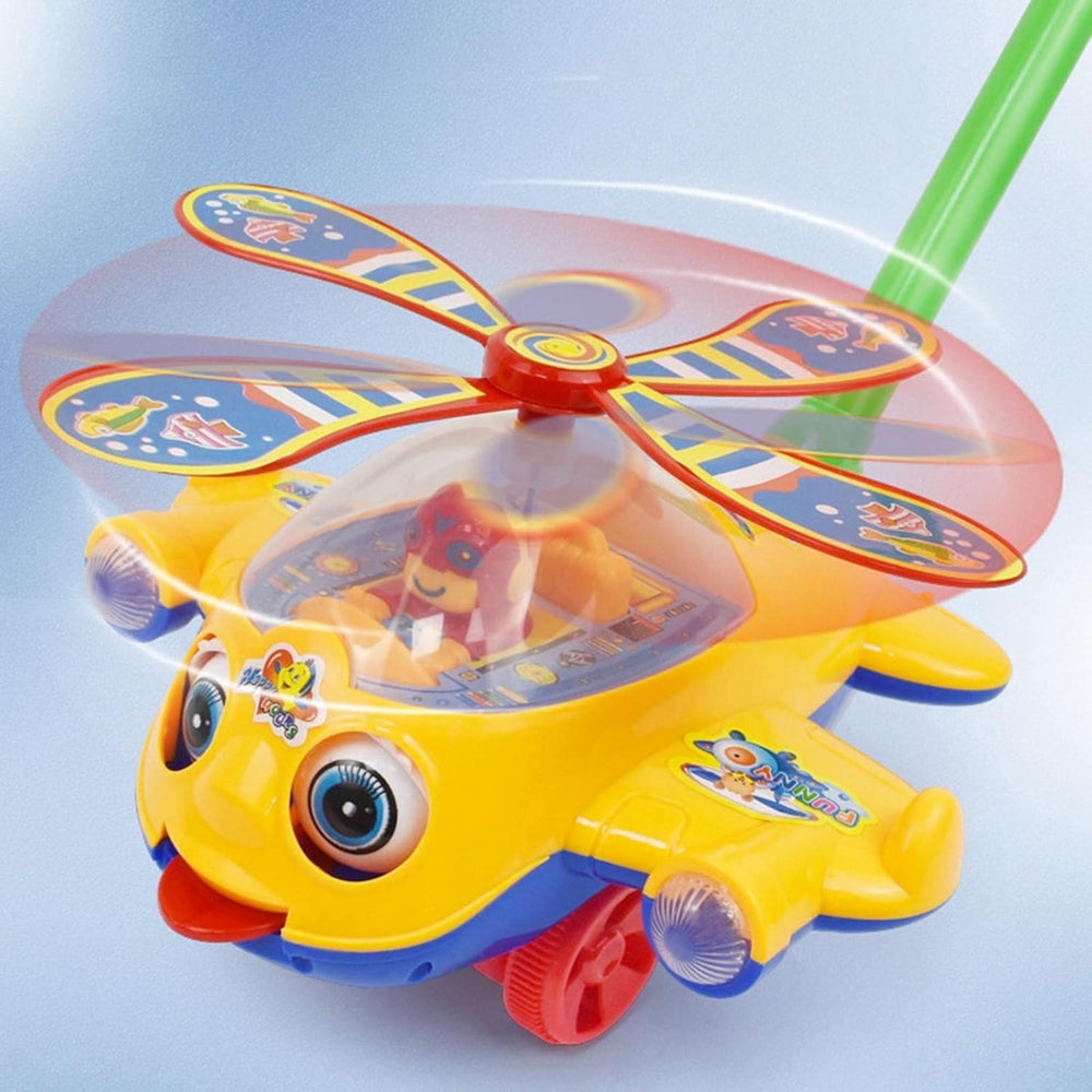 Hand Propelled Aircraft - Yellow, Non Battery Operated Toys, Chase Value, Chase Value