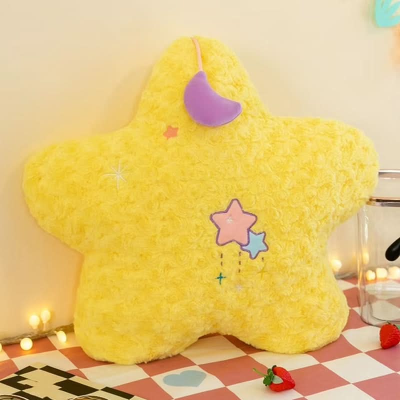 Star Fleece Filled Cushion - Yellow, Cushions & Pillows, Chase Value, Chase Value