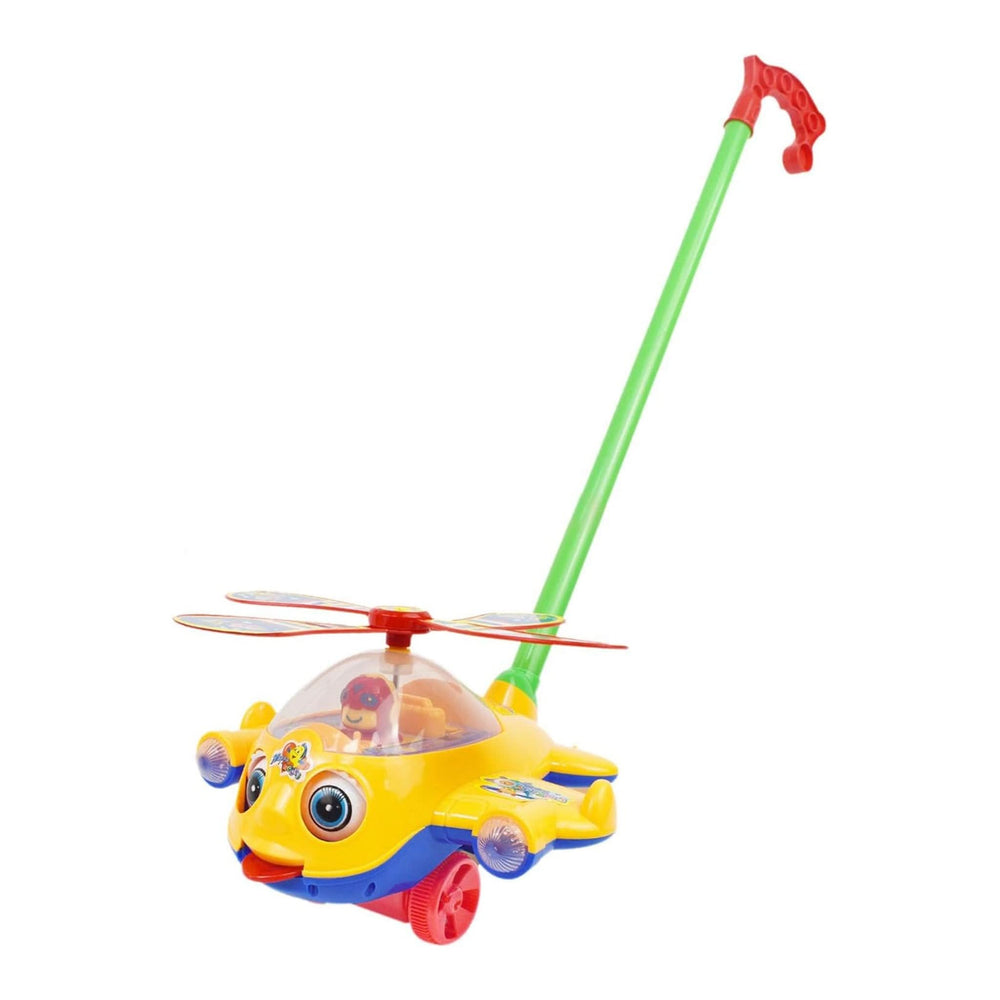 Hand Propelled Aircraft - Yellow, Non Battery Operated Toys, Chase Value, Chase Value