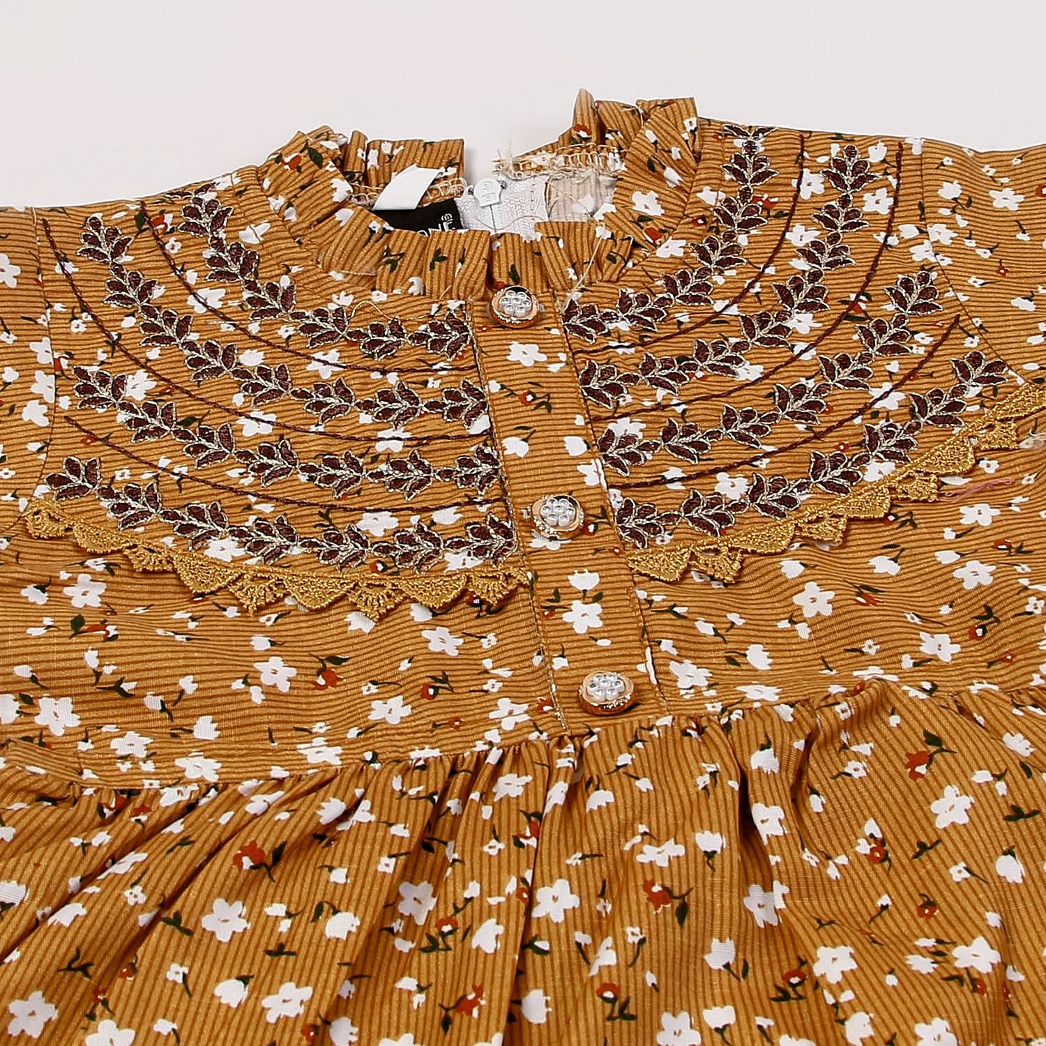 Girls Embroidered Shalwar Suit - Camel, Girls Shalwar Kameez, Chase Value, Chase Value