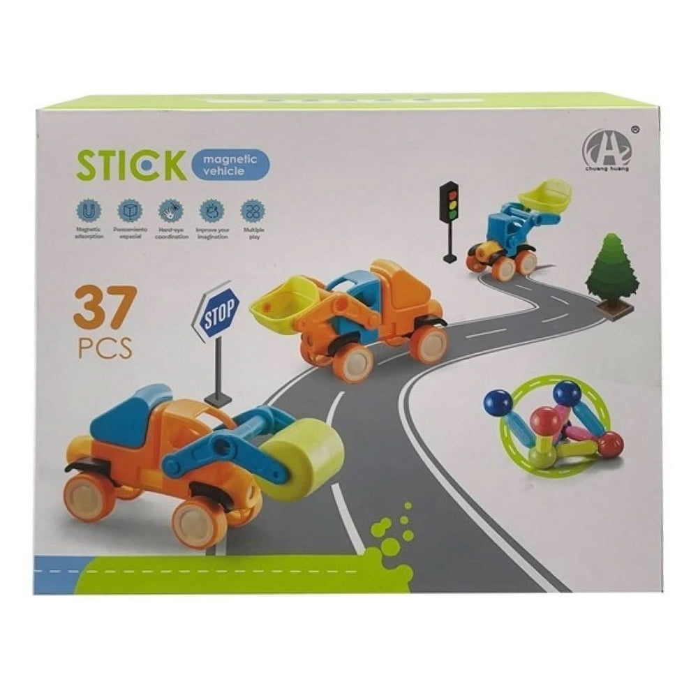 Magnetic Block Set 37 Pcs - Multi Color, Kids Blocks & Building Toys, Chase Value, Chase Value