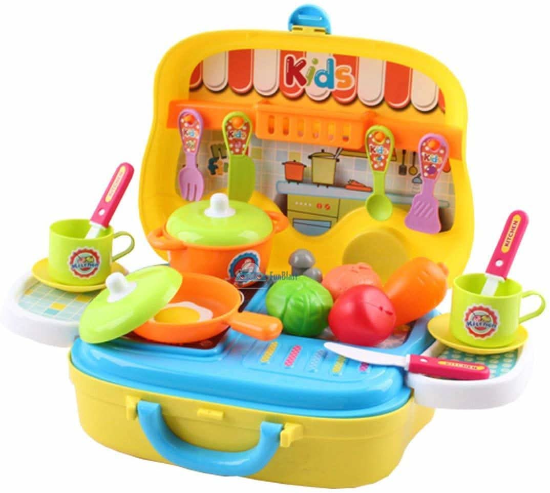 Kitchen Set Case,24Pcs/Hang Card (008-919A), Kids Cosmetic & Kitchen Sets, Chase Value, Chase Value