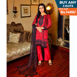Malai Unstitched 3Pcs Suit V1 - NZ-02, Women, 3Pcs Shalwar Suit, Chase Value, Chase Value