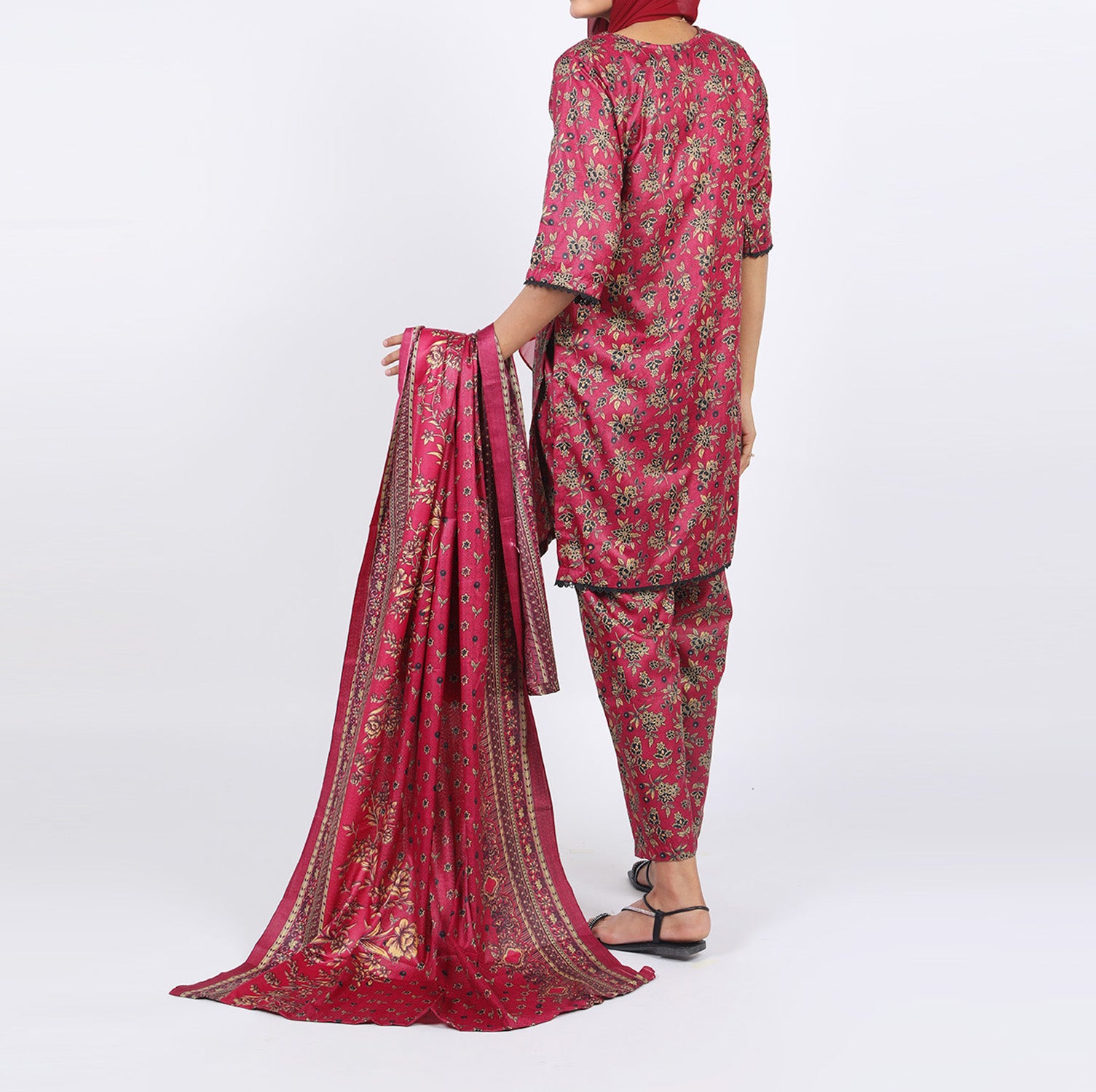 Shataj Febron Wash & Wear Unstitched Printed 3Pcs Suit - A10, Women, 3Pcs Shalwar Suit, Shataj, Chase Value