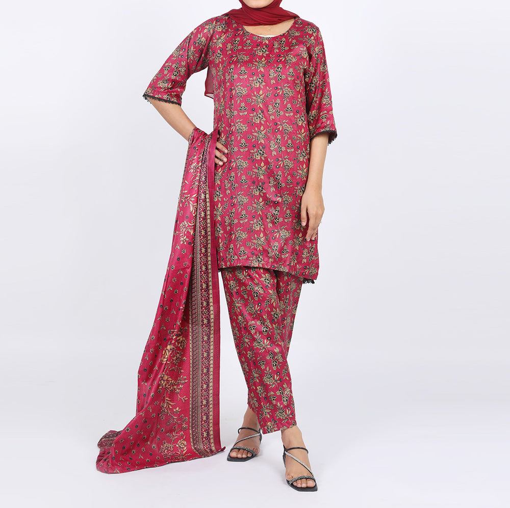 Shataj Febron Wash & Wear Unstitched Printed 3Pcs Suit - A10, Women, 3Pcs Shalwar Suit, Shataj, Chase Value
