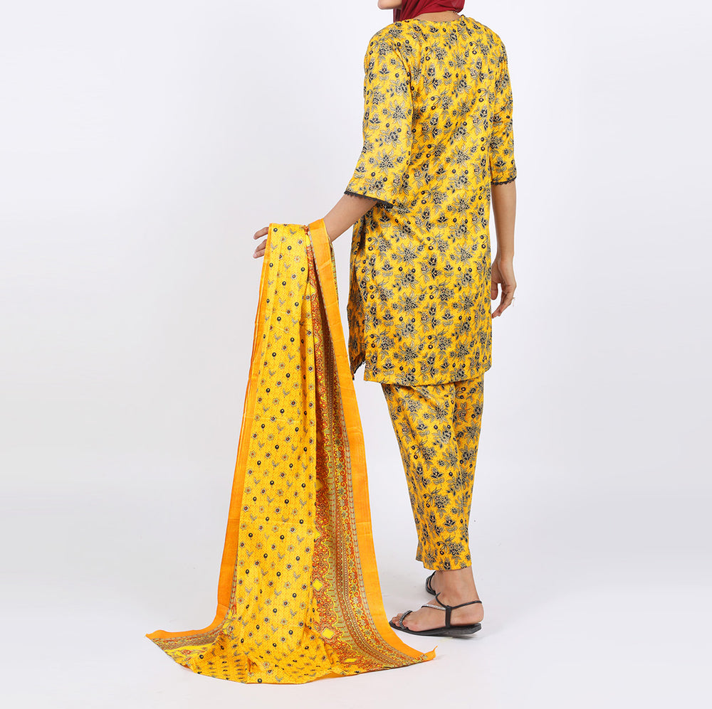 Shataj Febron Wash & Wear Unstitched Printed 3Pcs Suit - A11, Women, 3Pcs Shalwar Suit, Shataj, Chase Value