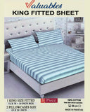 Valuables Printed Fitted Cotton Double Bedsheet with 2 Pillow Covers 180x102, Double Size Bed Sheet, Chase Value, Chase Value