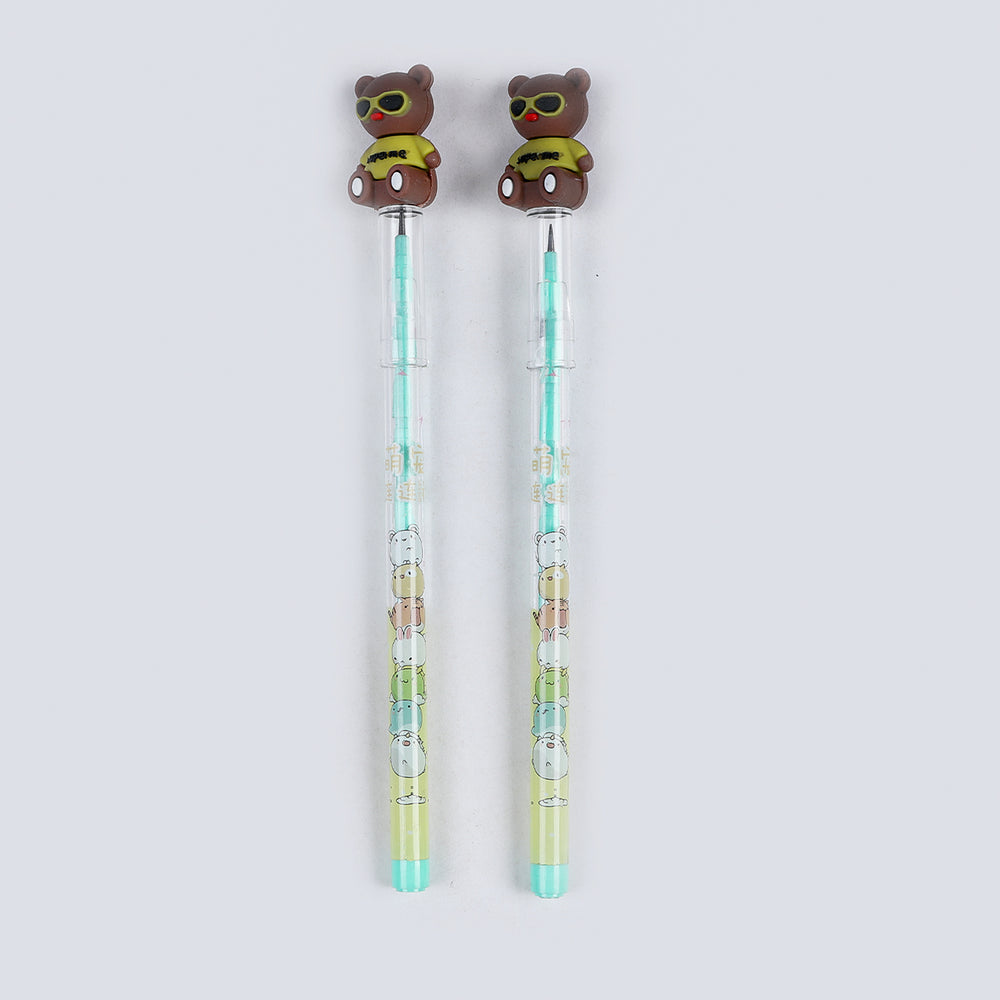 Bullet Pencil With Cartoon Character Eraser 2Pcs, Stationery Supplies, Chase Value, Chase Value
