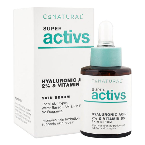 Co-Natural Super Activs Hyaluronic Acid 2% & Vitamin B5 Skin Serum  For All Skin Types  30ml, Oils & Serums, Co-Natural, Chase Value