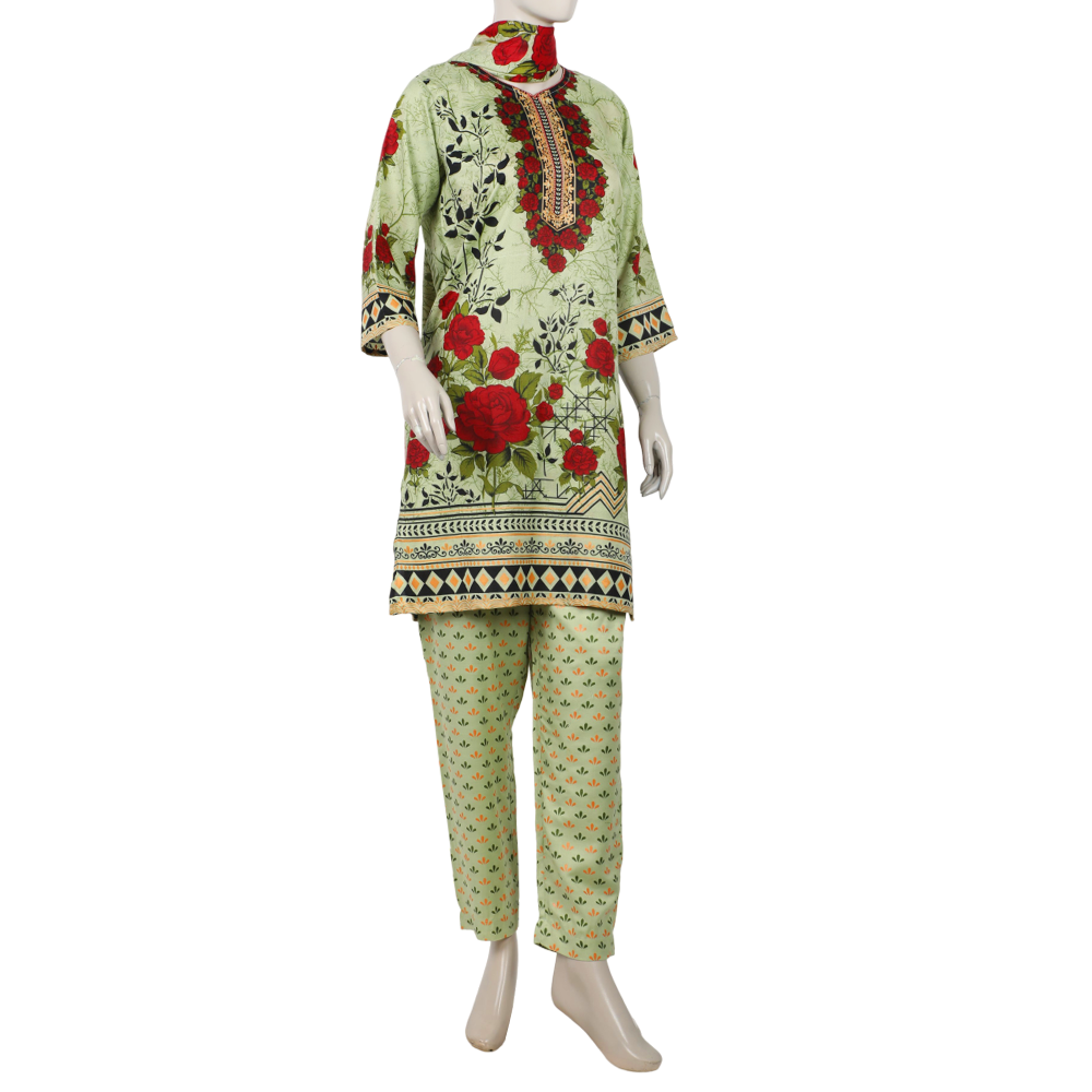Women's Wash & Wear Unstitched 3pcs Suit - A12, Women, 3Pcs Shalwar Suit, Chase Value, Chase Value