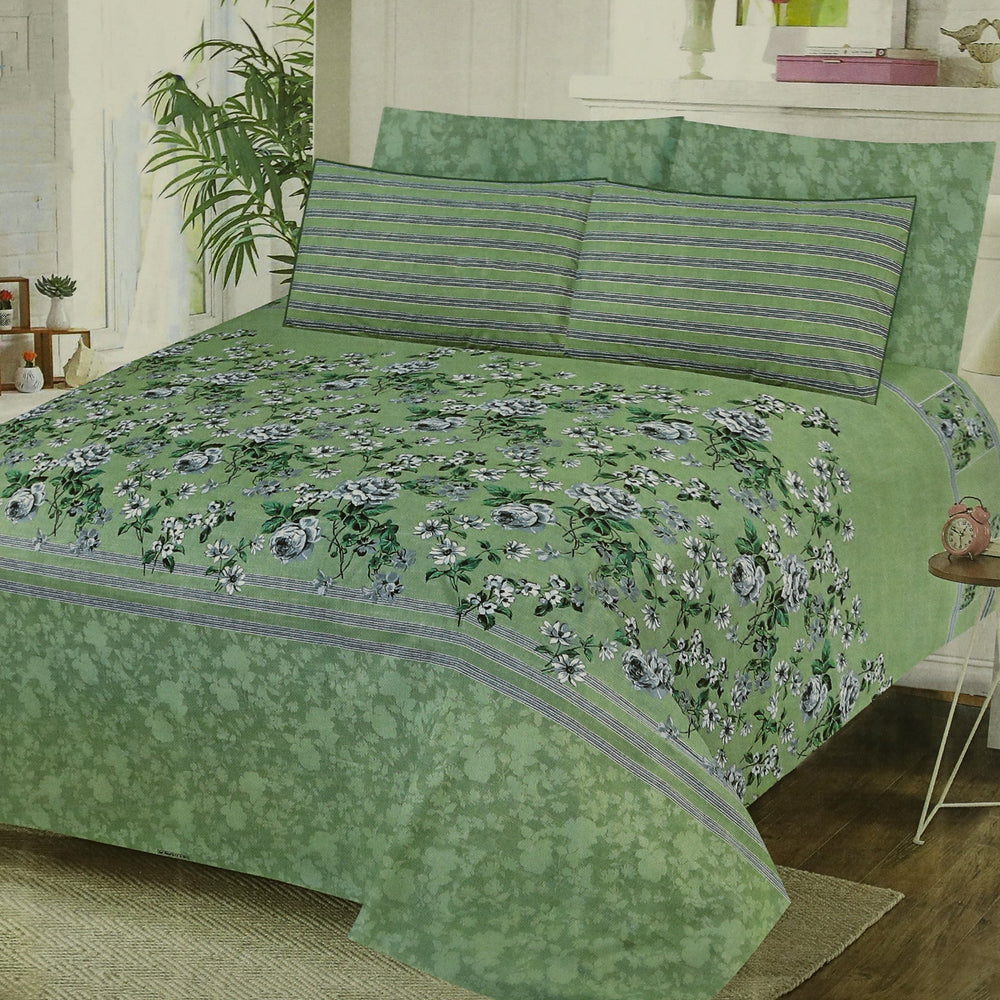 Valuables 5Pcs Bedsheet Set 90*98 - A12, Double Size Bed Sheet, Valuable, Chase Value