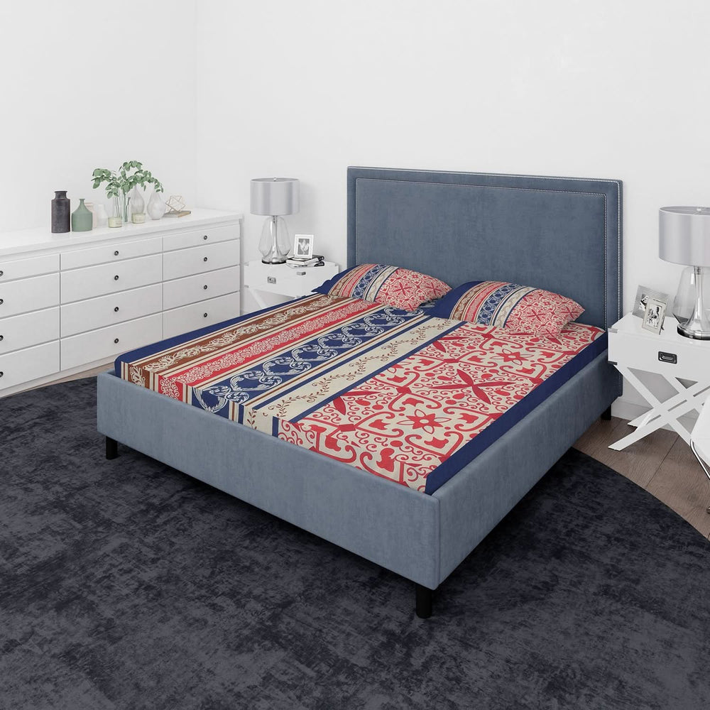 Double Bedsheet 3pcs - Multi Color, Double Size Bed Sheet, Chase Value, Chase Value