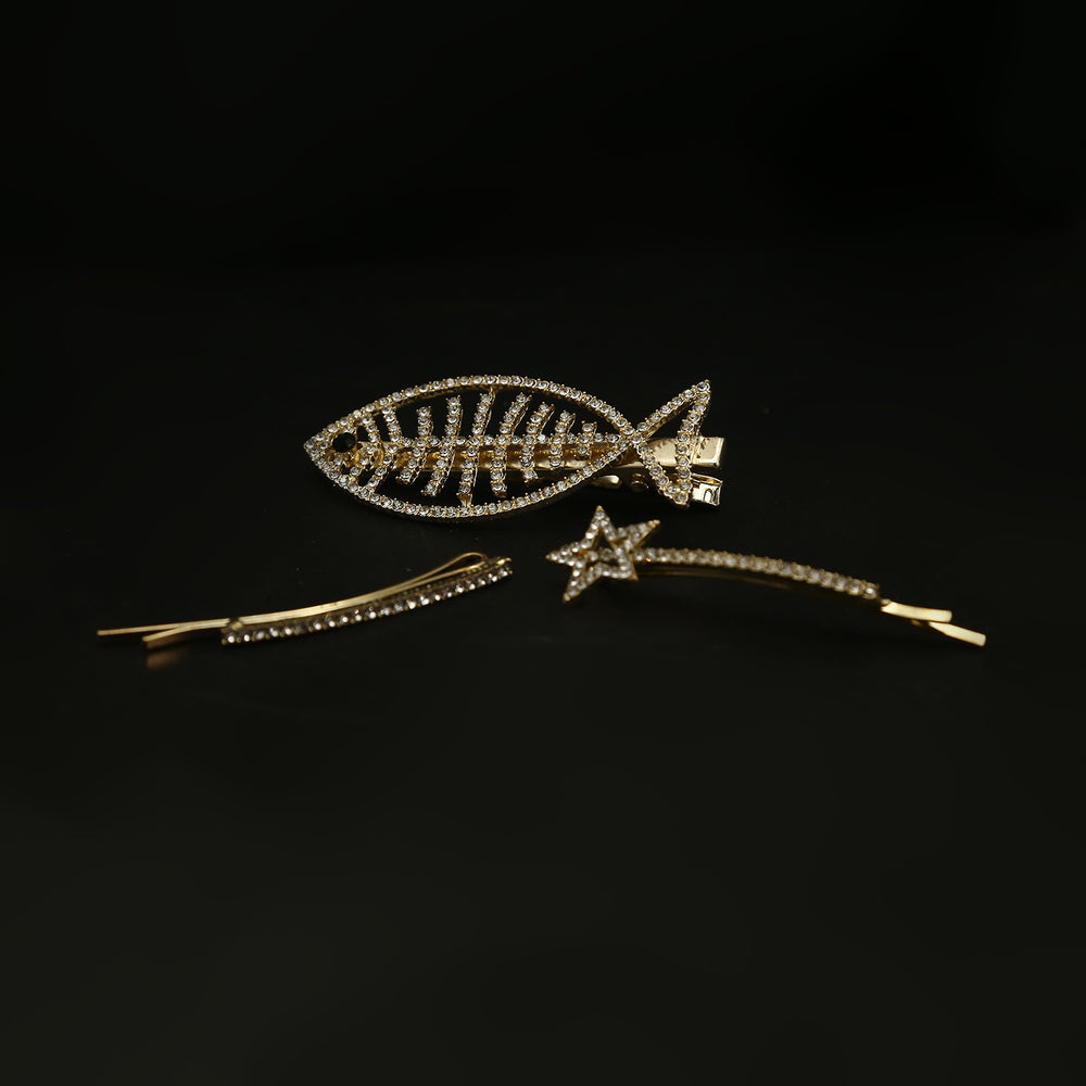 Hair Pin Card - Golden, Girls Hair Accessories, Chase Value, Chase Value