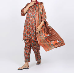 Shataj Febron Wash & Wear Unstitched Printed 3Pcs Suit - A12