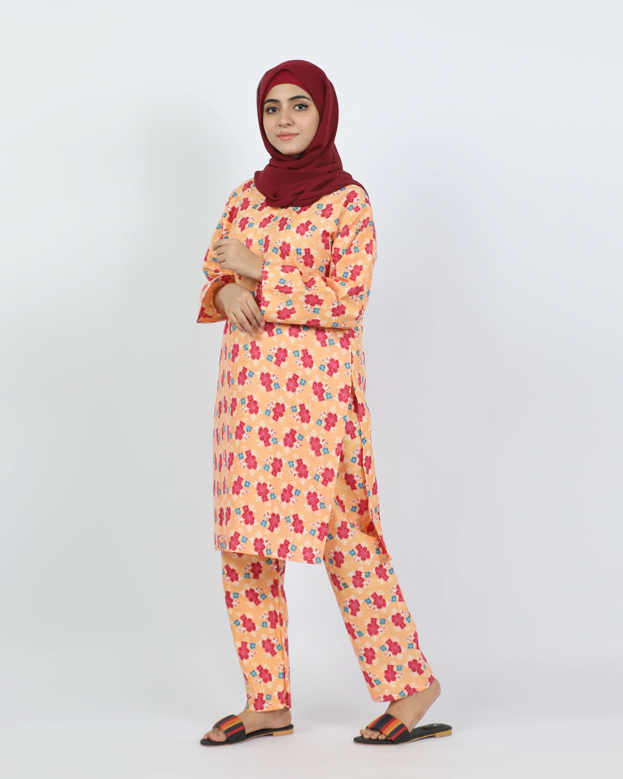 Women's Printed Unstitched 2pcs Suit, Women, 2Pcs Shalwar Suit, Chase Value, Chase Value