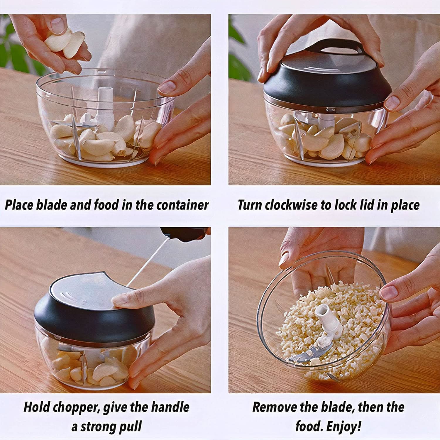 Manual Food Chopper - Spin & Chopper - 500Ml, Chopper, Chase Value, Chase Value