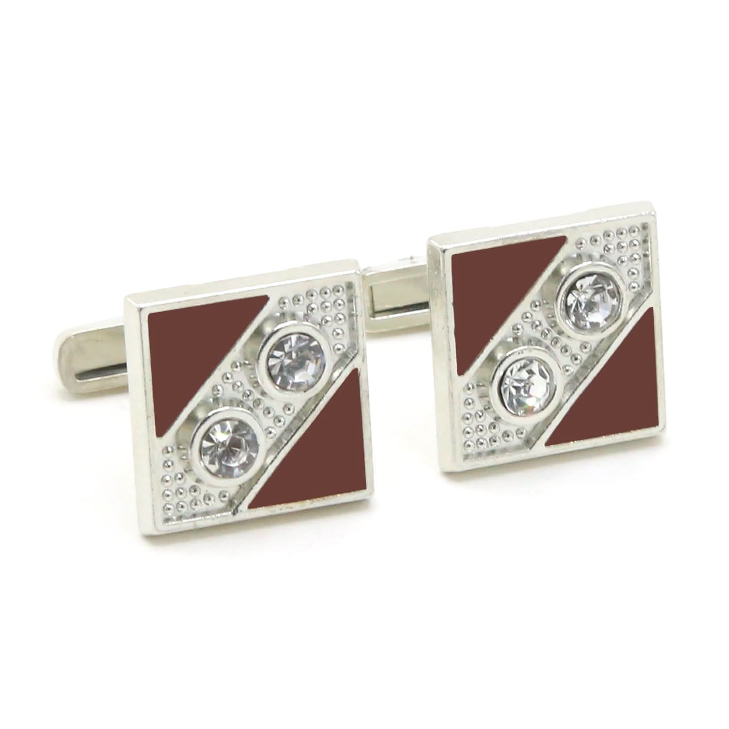 Men's Cufflink - Brown, Men's Cufflinks, Chase Value, Chase Value