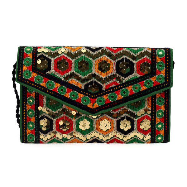 Sindhi Traditional Embroidered Clutch For Women's