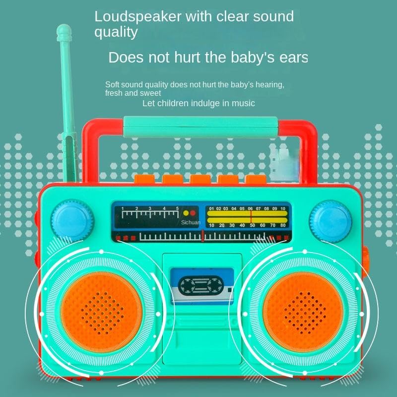 Old Classical Tape Recorder Radio Musical Toy for Kids, Bluetooth Speakers, Chase Value, Chase Value