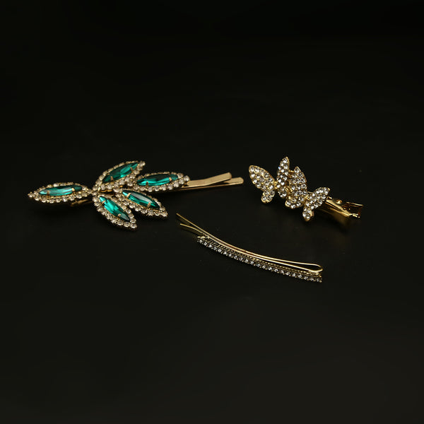 Hair Pin Card - Golden
