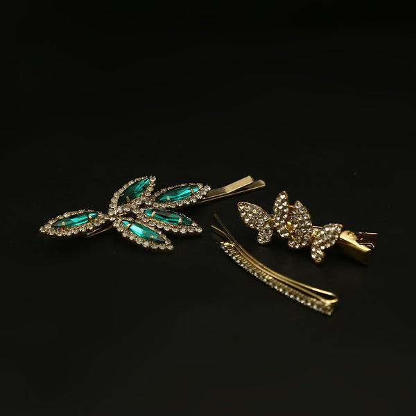 Hair Pin Card - Golden