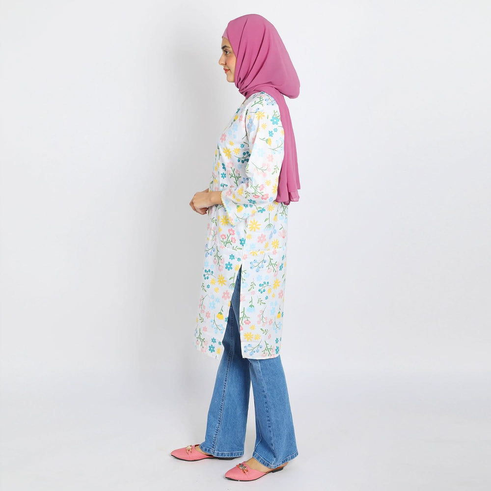 Women's Printed Kurti - Multi Color, Women Ready Kurtis, Chase Value, Chase Value