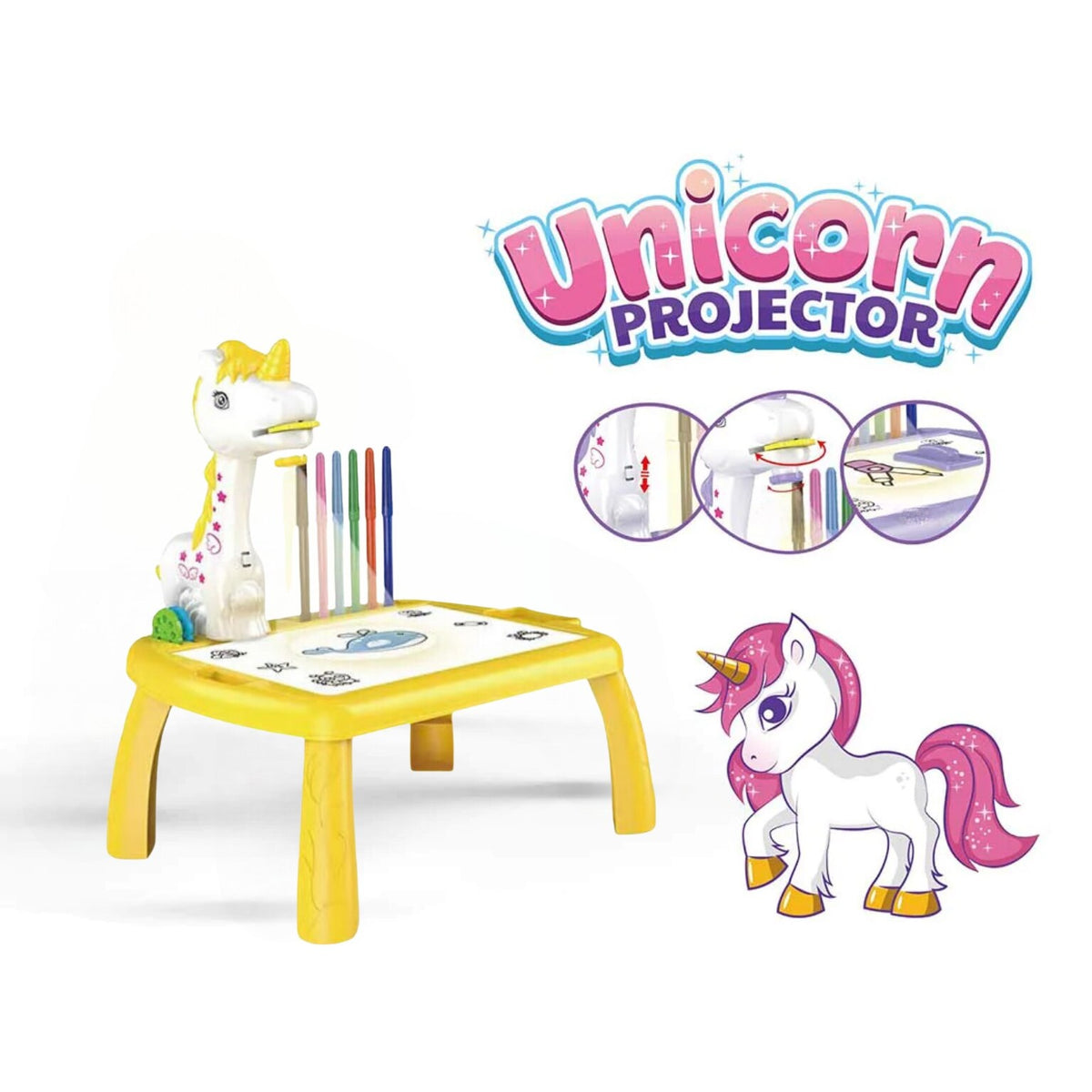 Union Projector with Light & Music - Yellow