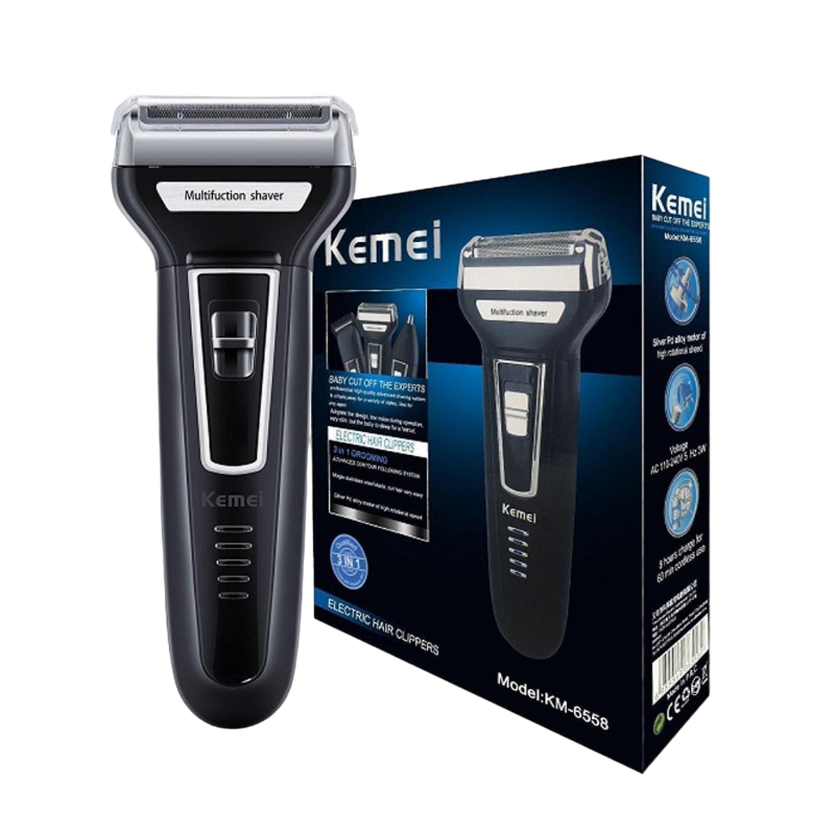 Kemei Grooming Kit 3 in 1 KM-6558, Shaver & Trimmers, kemei, Chase Value