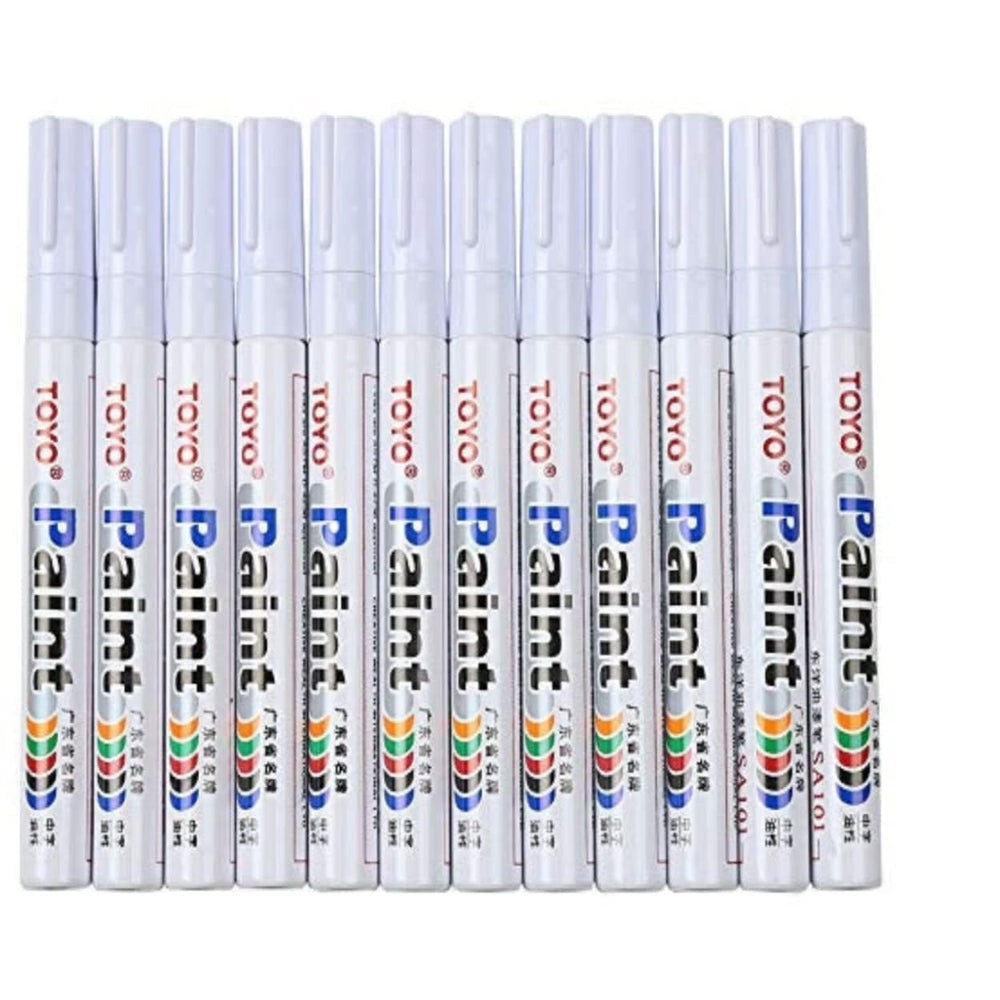 Paint Marker 12 Pcs - Golden, Coloring Tools, Chase Value, Chase Value
