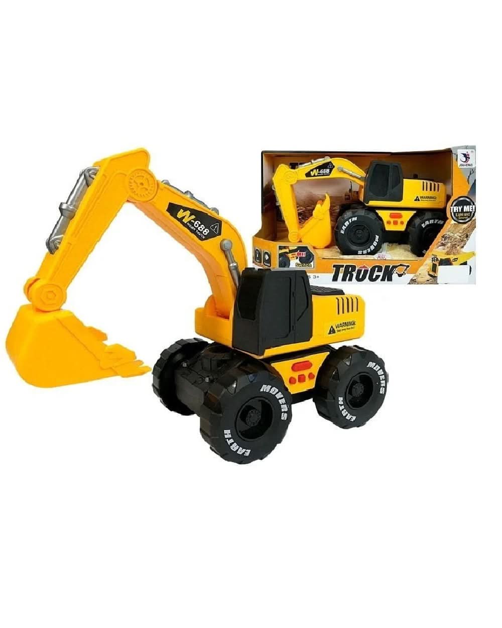 Friction Excavator with Light & Sound, Animal Toys, Chase Value, Chase Value