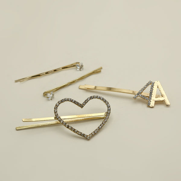 Hair Pin Card - Golden