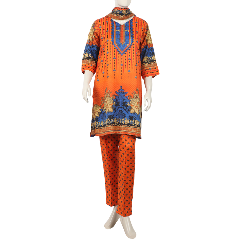 Women's Wash & Wear Unstitched 3pcs Suit - A16, Women, 3Pcs Shalwar Suit, Chase Value, Chase Value