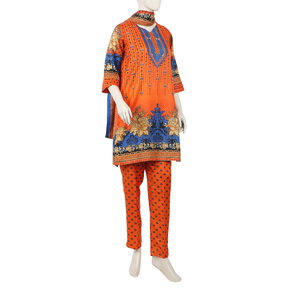Women's Wash & Wear Unstitched 3pcs Suit - A16, Women, 3Pcs Shalwar Suit, Chase Value, Chase Value