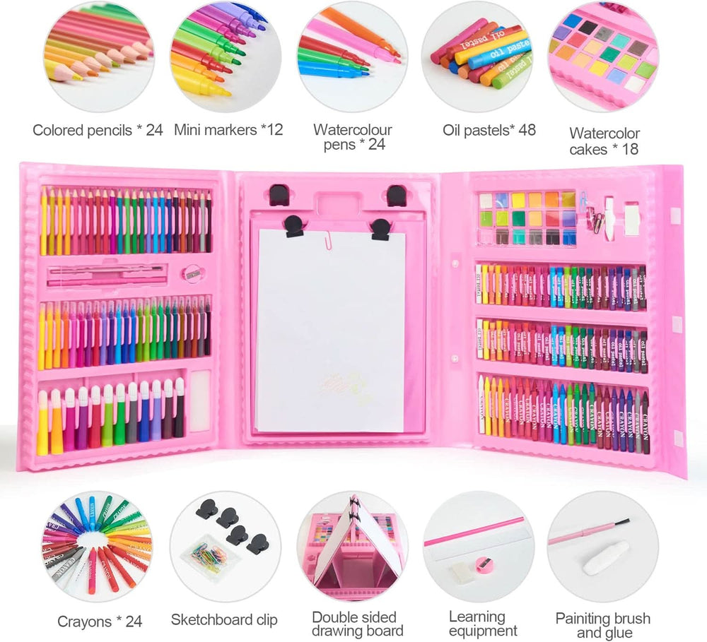 Deluxe Coloring Art Set for Kids 6-12 - 208PCS, Coloring Tools, Chase Value, Chase Value