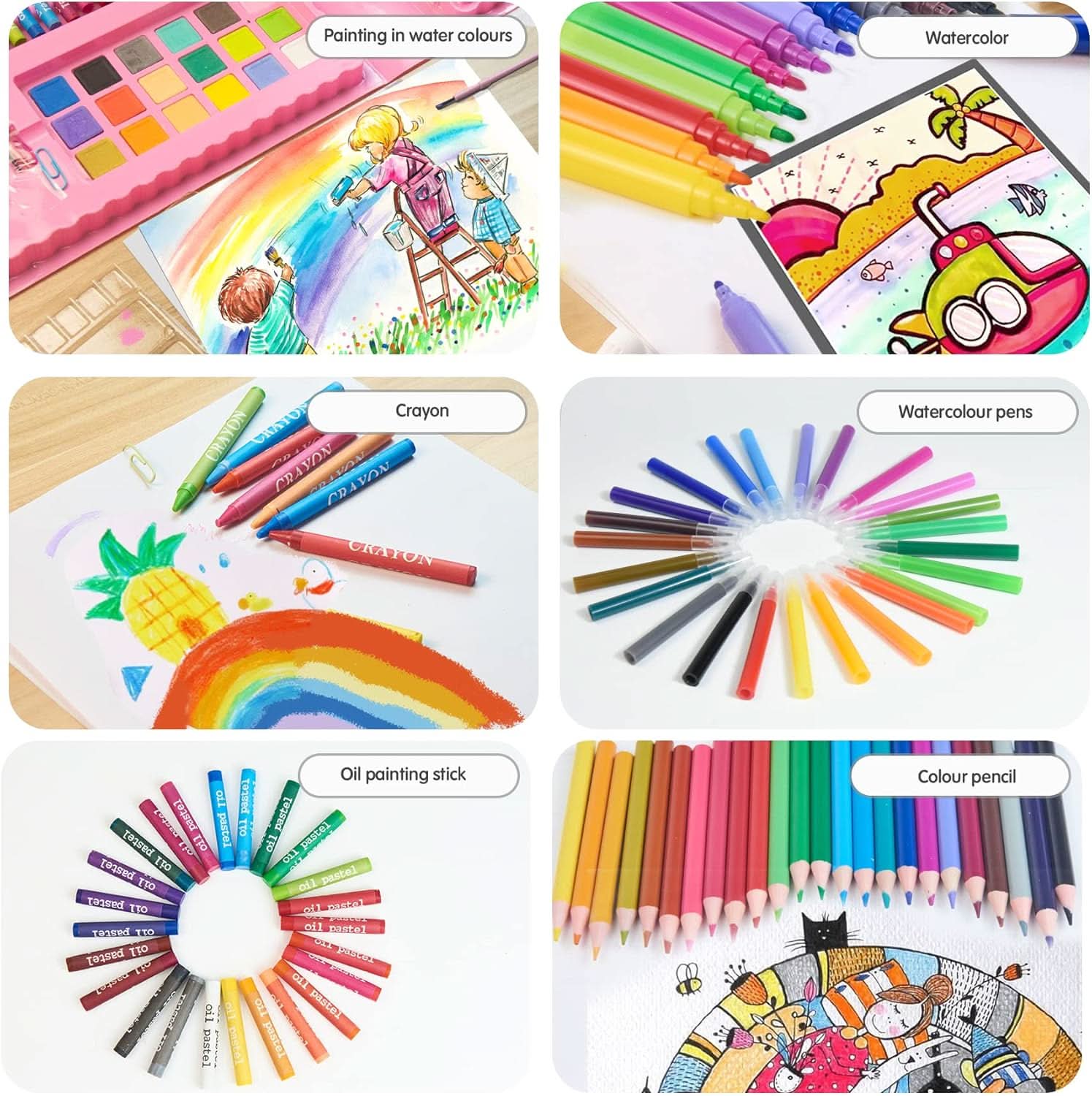 Deluxe Coloring Art Set for Kids 6-12 - 208PCS, Coloring Tools, Chase Value, Chase Value