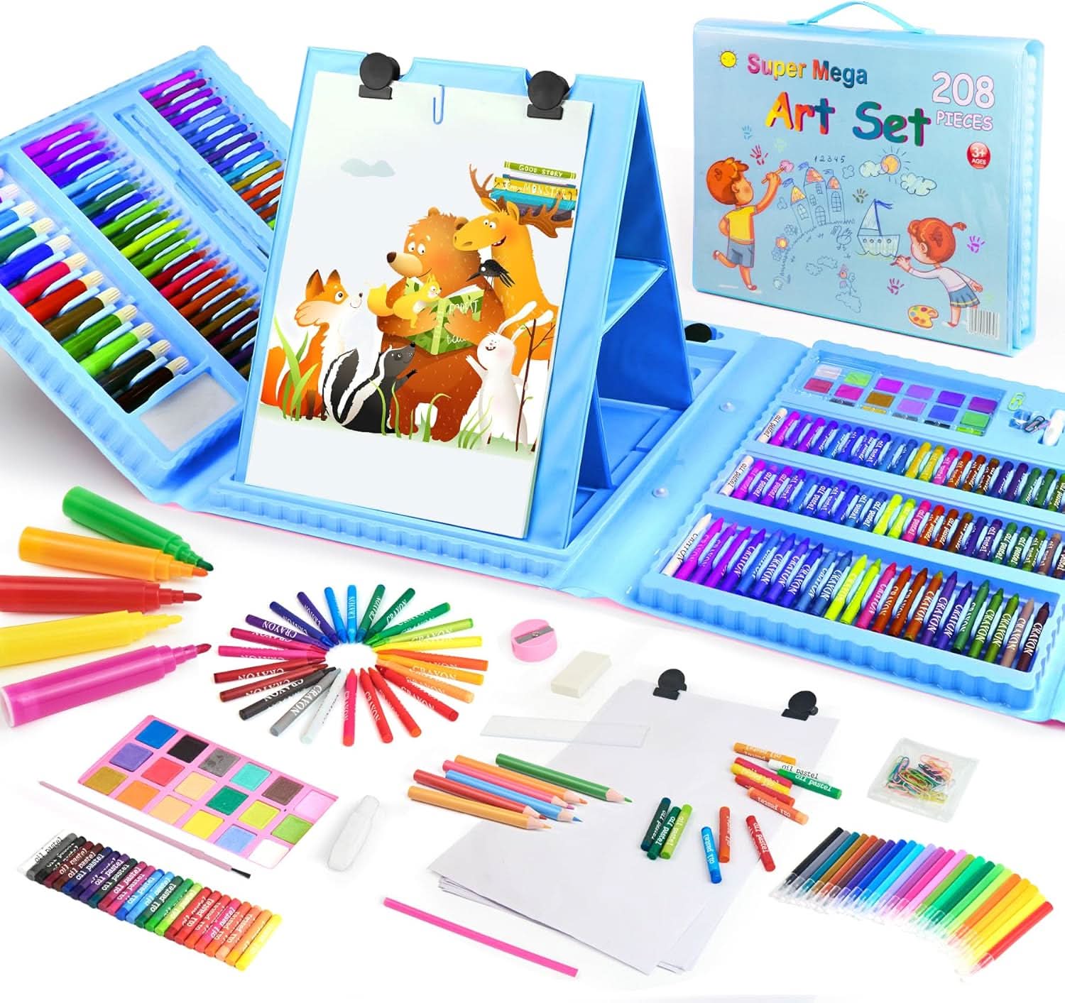 Deluxe Coloring Art Set for Kids 6-12 - 208PCS, Coloring Tools, Chase Value, Chase Value