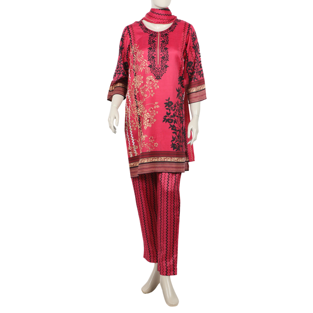 Women's Wash & Wear Unstitched 3pcs Suit - A18, Women, 3Pcs Shalwar Suit, Chase Value, Chase Value