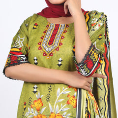 Shataj Febron Wash & Wear Unstitched Printed 3Pcs Suit - A2