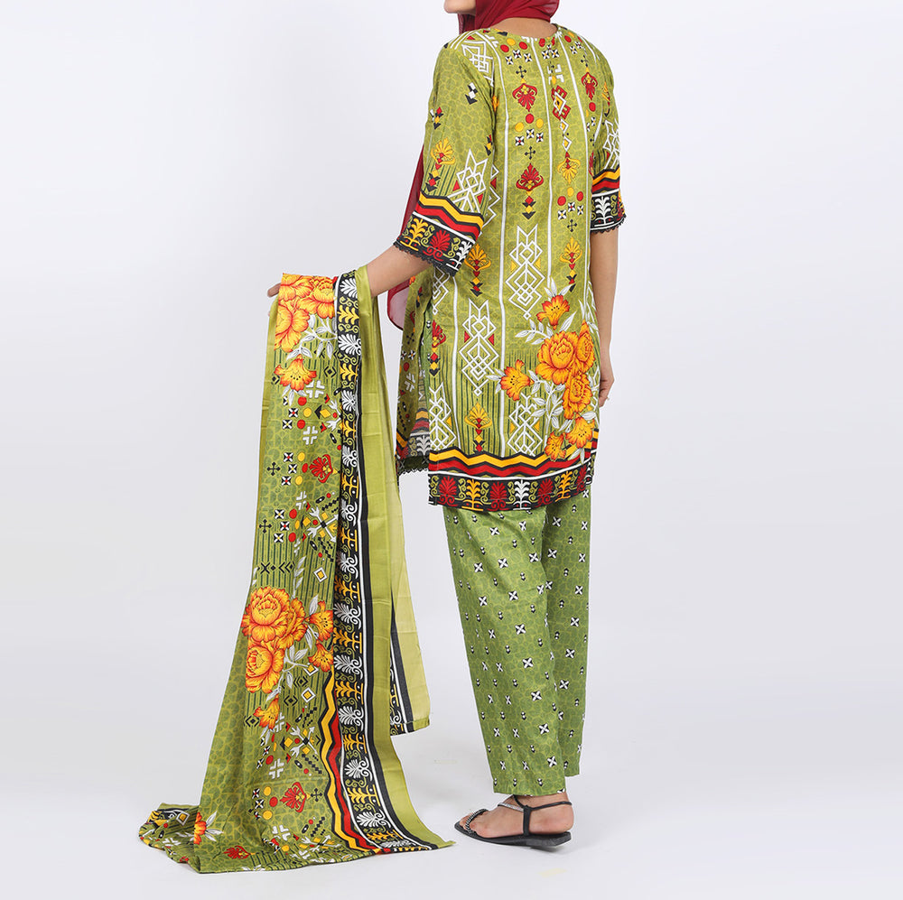 Shataj Febron Wash & Wear Unstitched Printed 3Pcs Suit - A2, Women, 3Pcs Shalwar Suit, Shataj, Chase Value