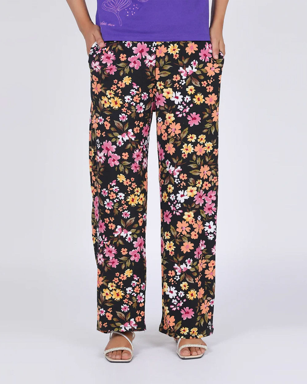 Eminent Women's Printed Trouser - Black, Women Pants & Tights, Eminent, Chase Value