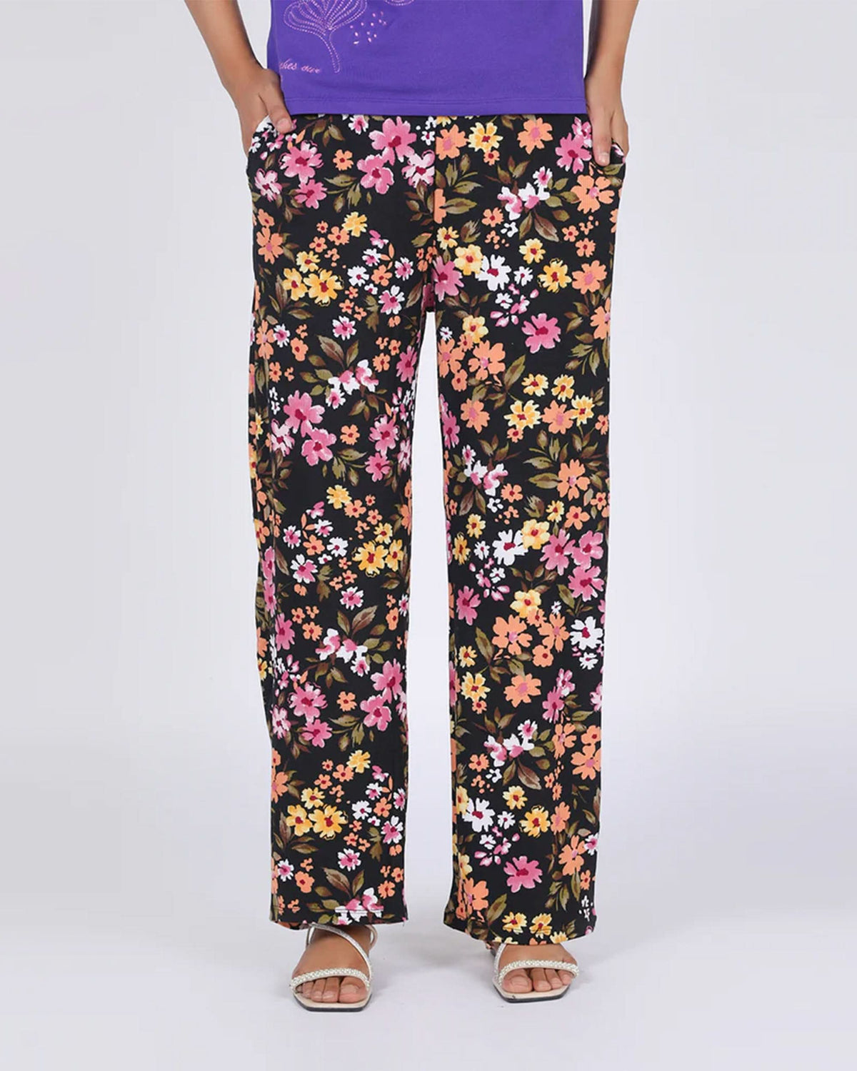 Eminent Women's Printed Trouser - Black, Women Pants & Tights, Eminent, Chase Value