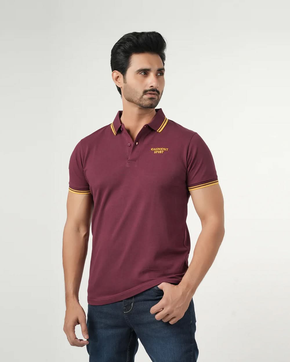 Eminent Men's Half Sleeves Polo T-Shirt - Tawny Port, Men's T-Shirts & Polos, Eminent, Chase Value