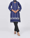 Women's Embroidered Kurti - Navy Blue