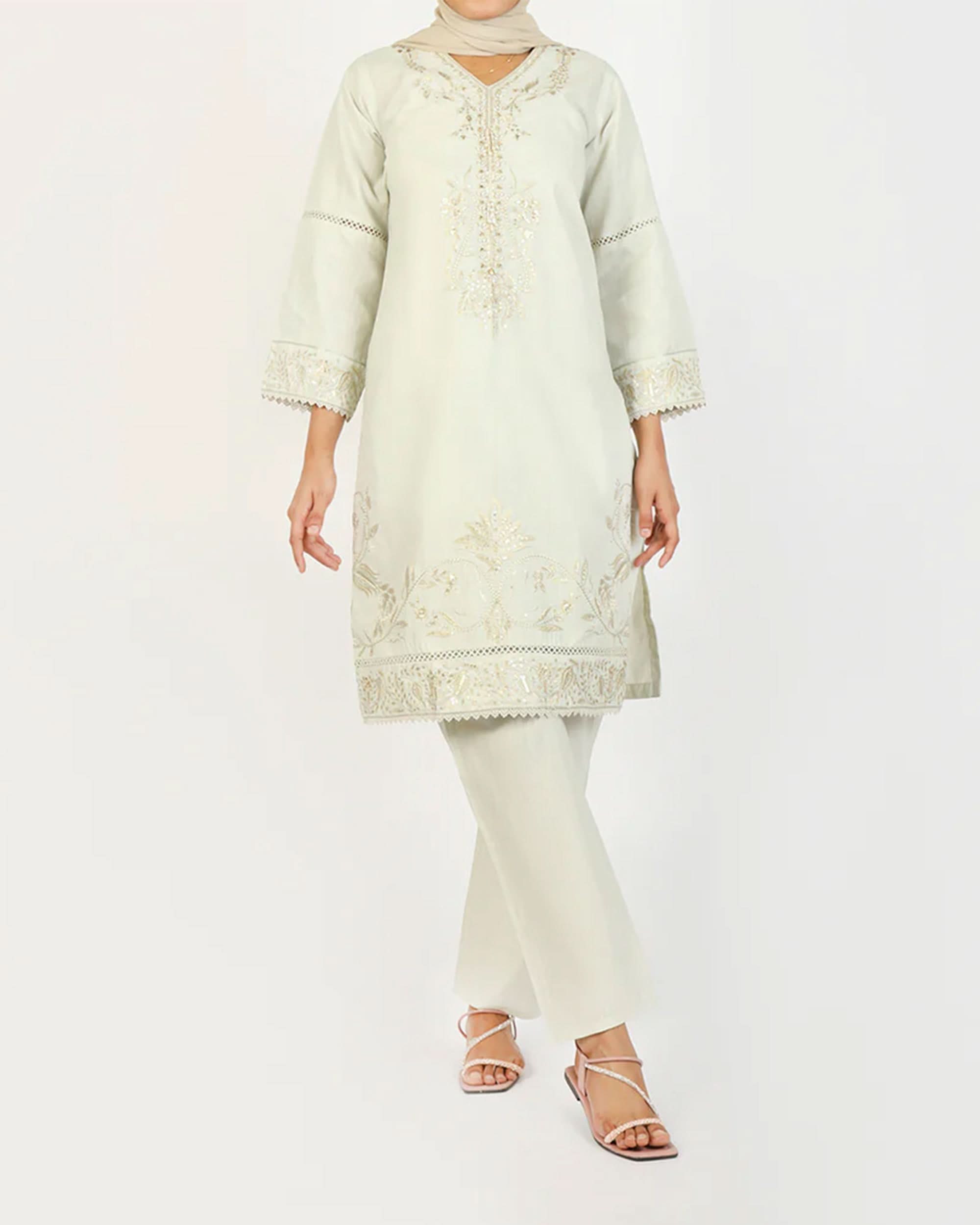 Women's Slub 2Pcs Suit, Women Shalwar Suits, Chase Value, Chase Value