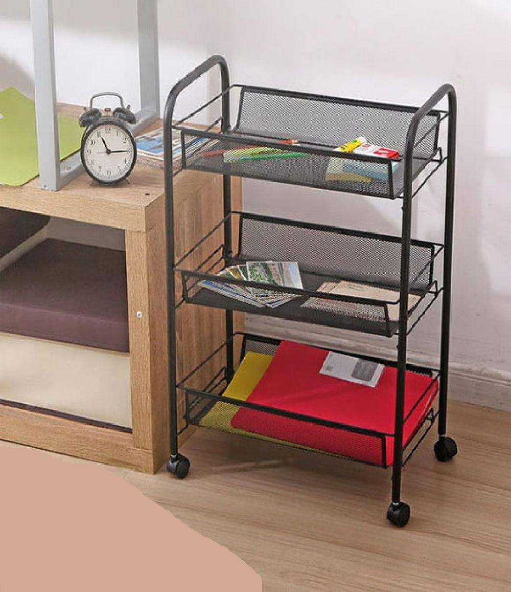 Trolly Metal Square 3 Layer - Black, Dish Rack, Chase Value, Chase Value