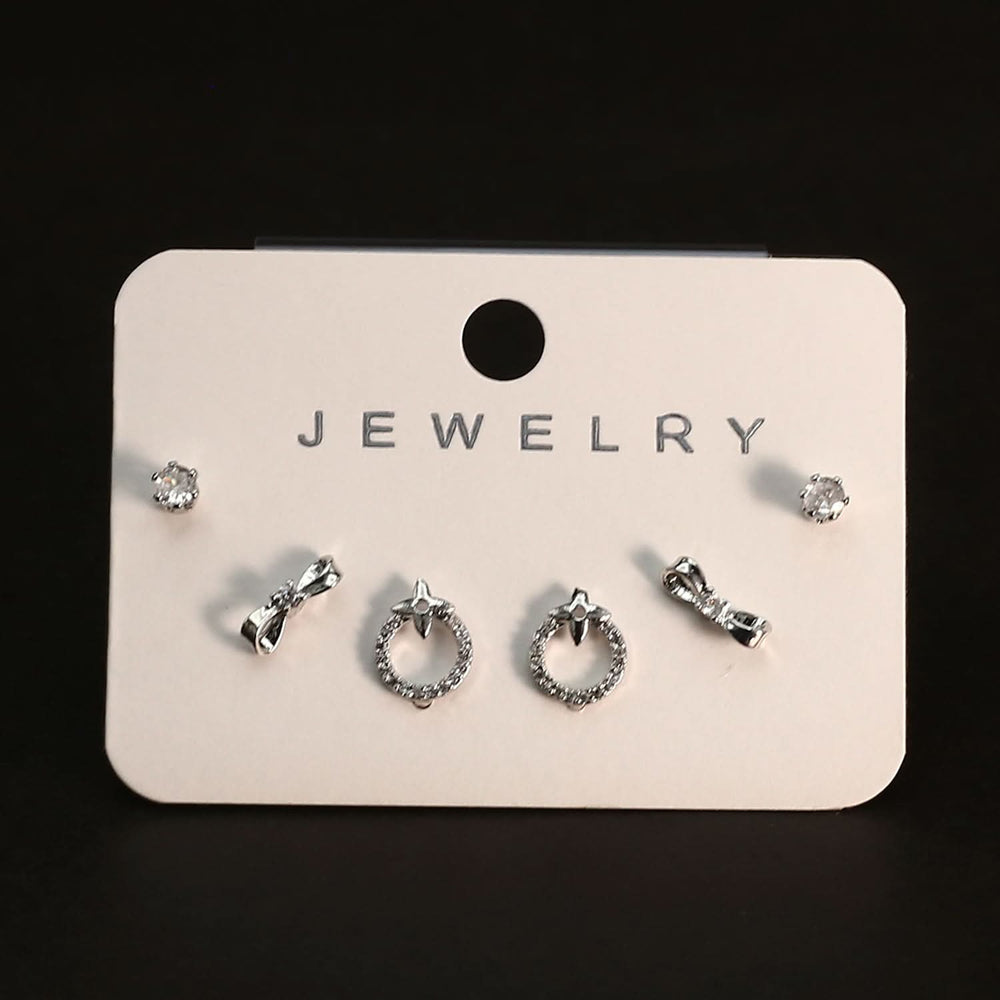 Women's Tops 3 Pcs - Silver, Women Earrings & Tops, Chase Value, Chase Value