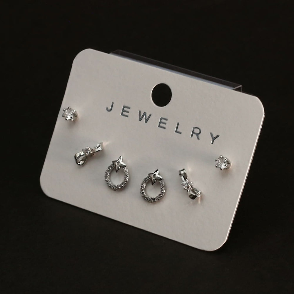 Women's Tops 3 Pcs - Silver, Women Earrings & Tops, Chase Value, Chase Value