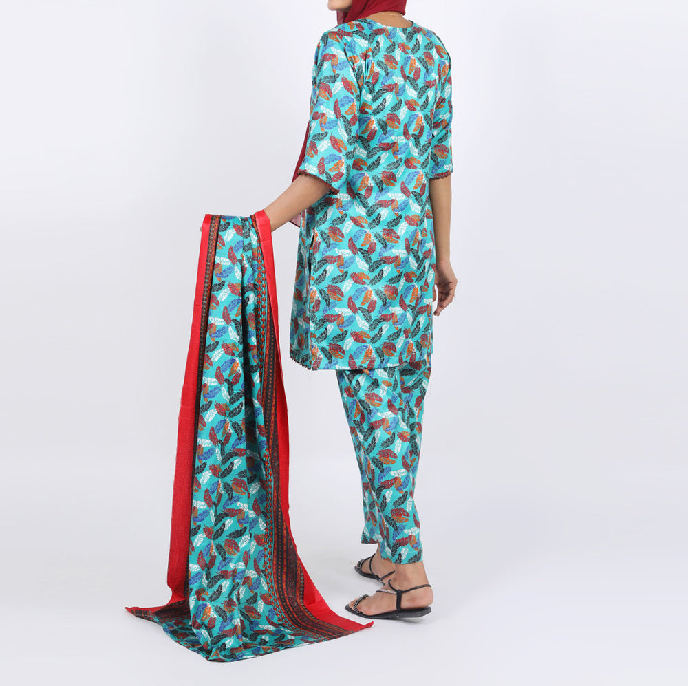 Shataj Febron Wash & Wear Unstitched Printed 3Pcs Suit - A1, Women, 3Pcs Shalwar Suit, Shataj, Chase Value