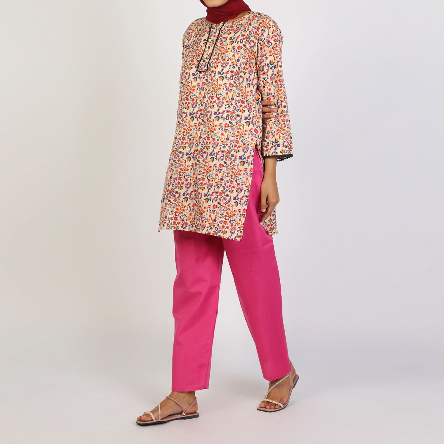 Women's Printed  2Pcs  Suit - Multi Color, Women Shalwar Suits, Chase Value, Chase Value